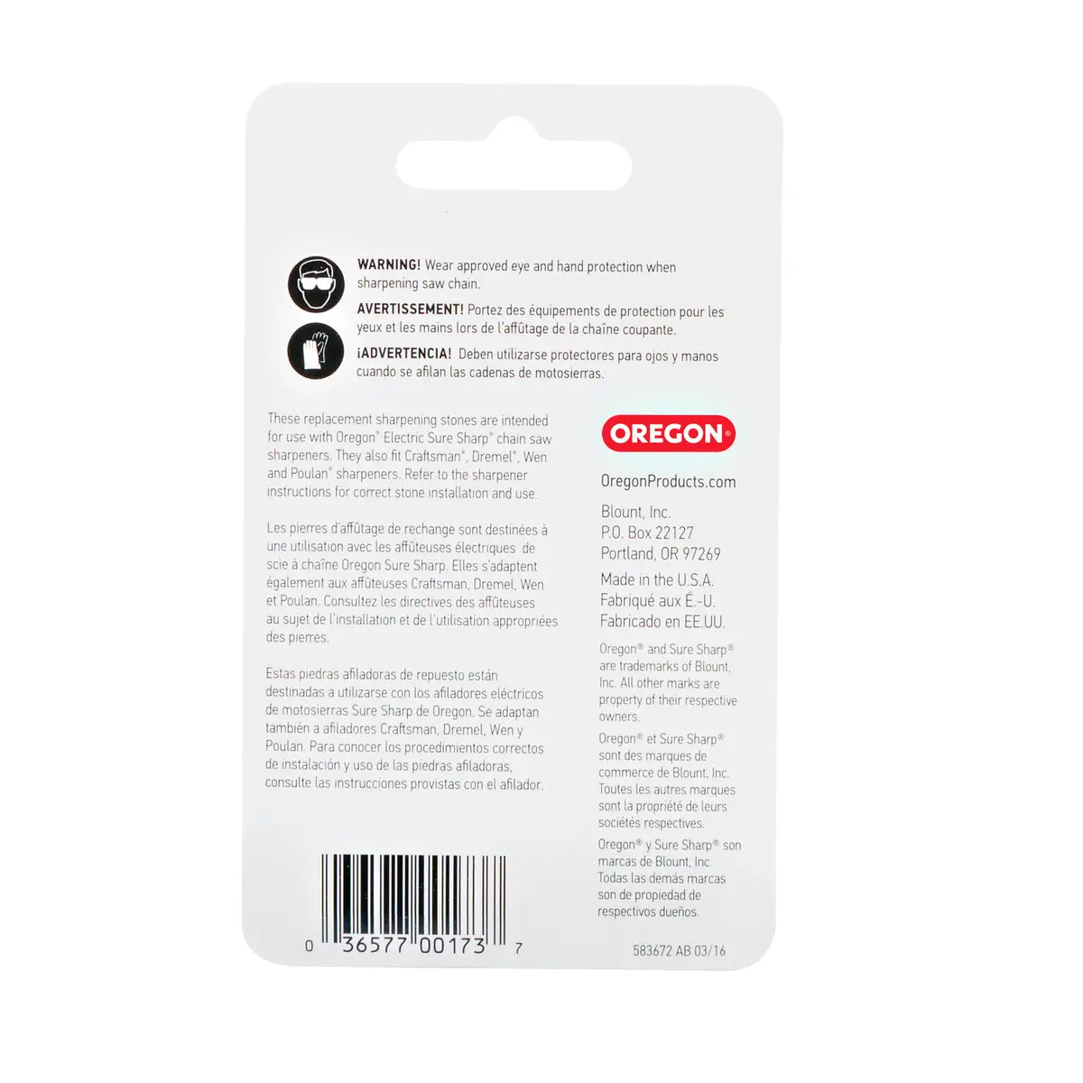 Oregon 7/32" (5.5 mm) Replacement Stones