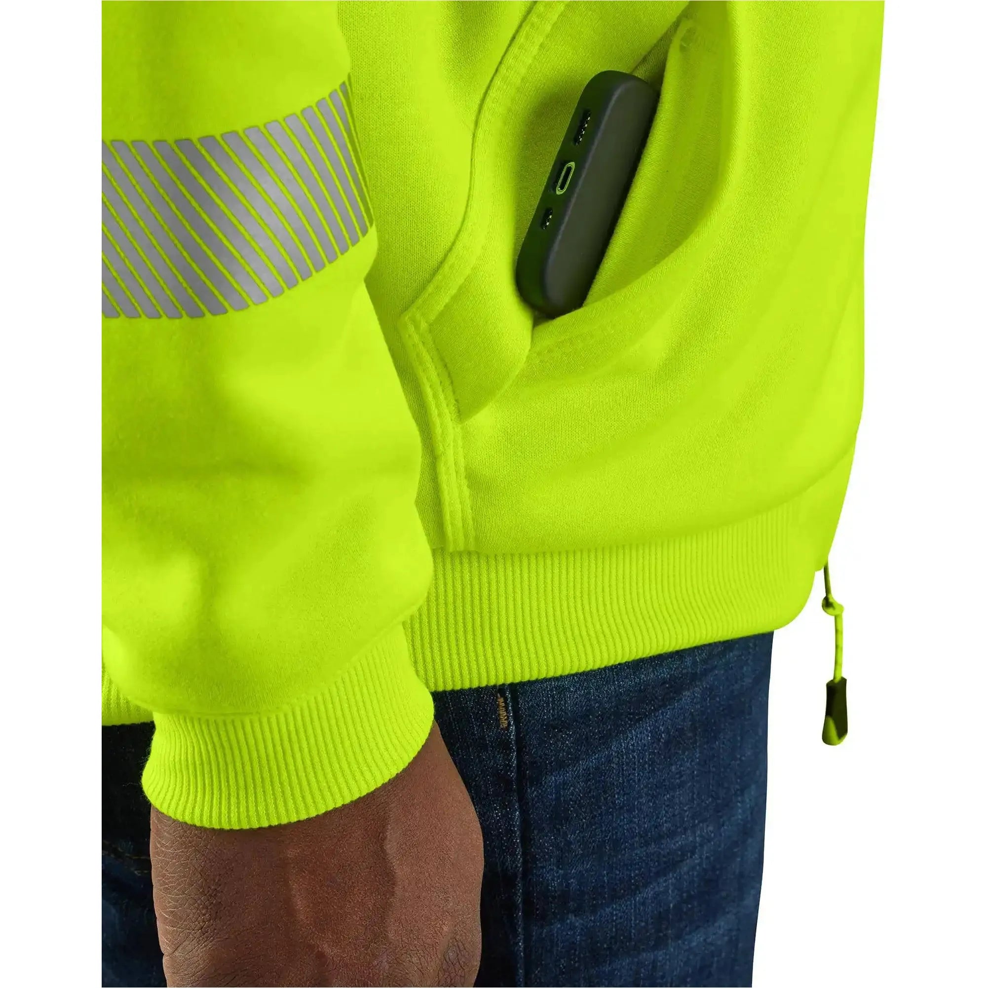 Carhartt High-Visibility Loose Fit Midweight Thermal-Lined Full-Zip Class 3 Hooded Sweatshirt