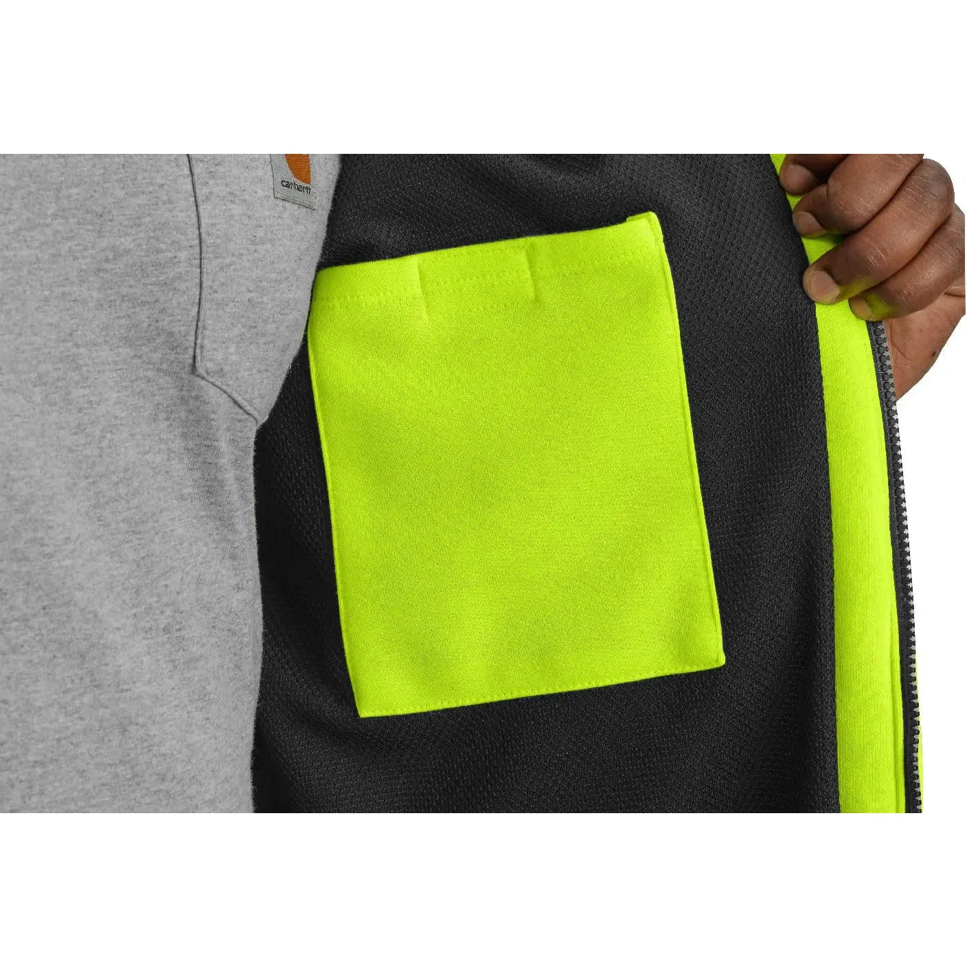 Carhartt High-Visibility Loose Fit Midweight Thermal-Lined Full-Zip Class 3 Hooded Sweatshirt