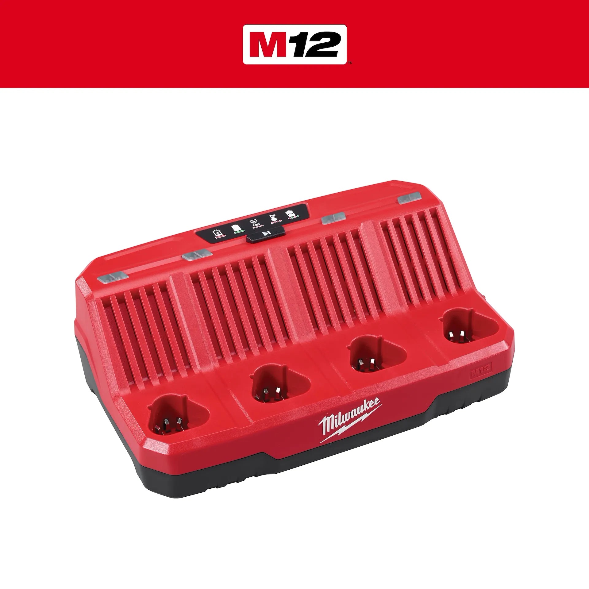 Milwaukee M12 12- volt Lithium-Ion 4-Port Sequential Battery Charger