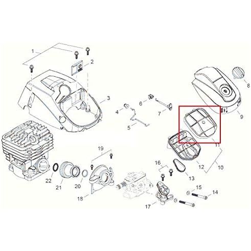 Echo / Shindaiwa OEM FILTER, AIR -- CS-490/4910/4920/500 - A226001090
