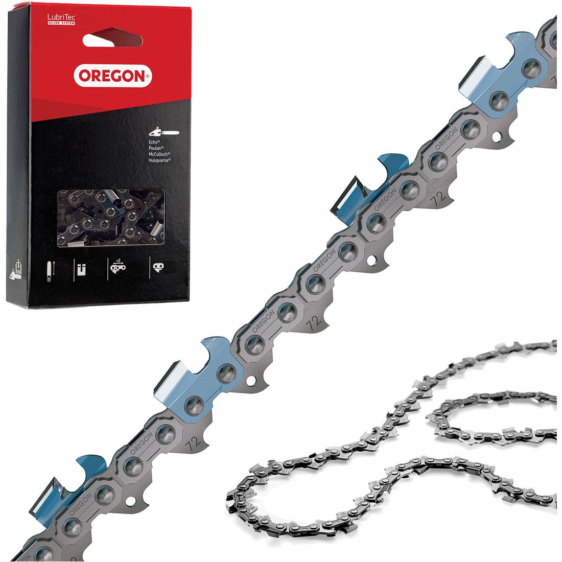 OREGON 72CK  Saw Chain (.050 Gauge - 3/8 Pitch - Square Chisel / Semi-Skip Sequence)