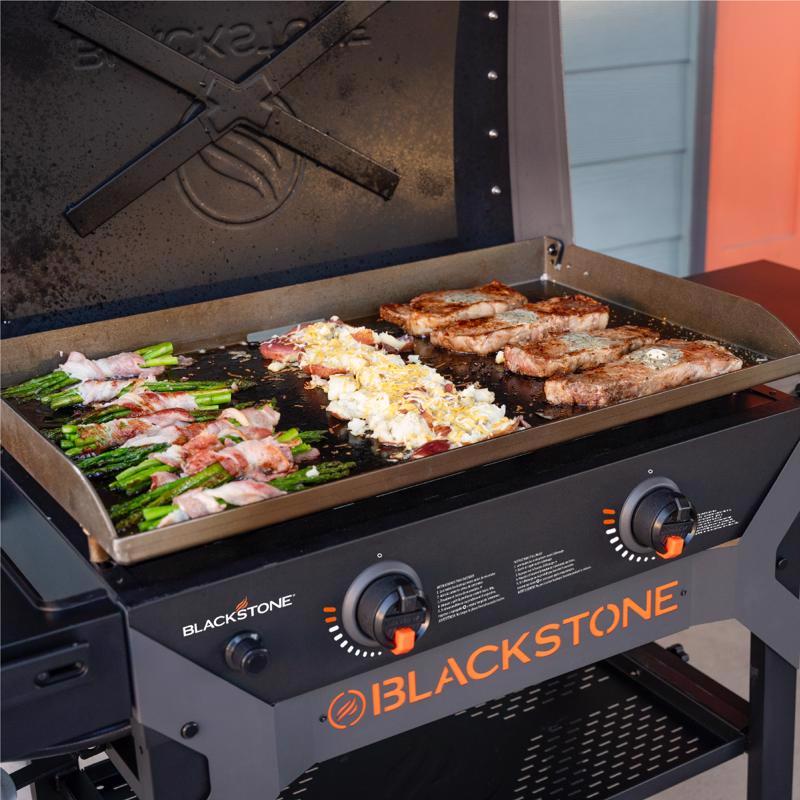 Blackstone 2311 Iron Forged 2 Burner Liquid Propane Outdoor Griddle with Hood Black