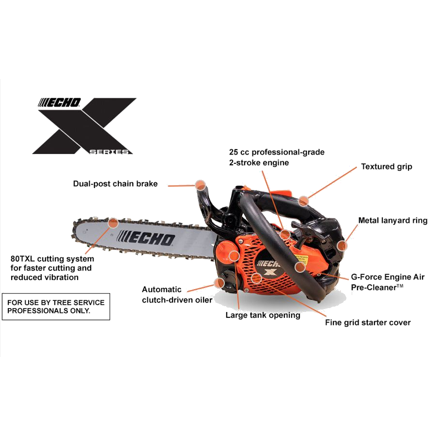 Echo CS-2511TN Professional Top Handle Chain Saw With Nano Style Bar & Chain - 25.0 CC - 1.49 HP*