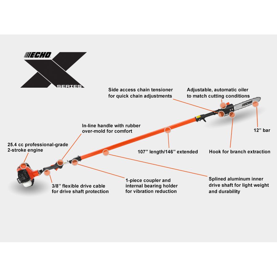 Echo PPT-2620H X Series Power Pruner - Telescoping
