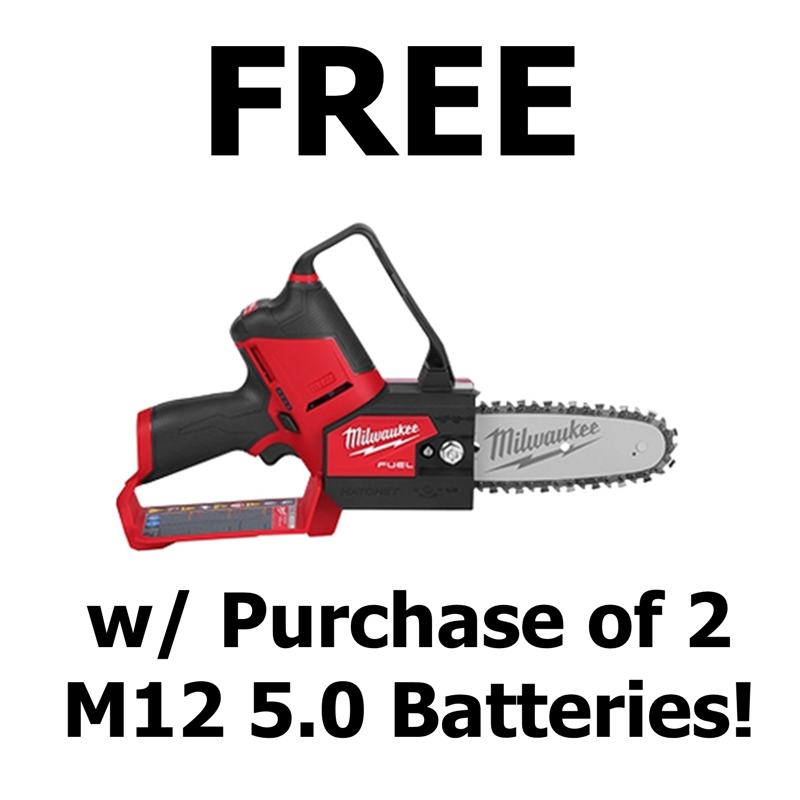 Milwaukee M12 FUEL 6 in. HATCHET 12V Lithium-Ion Brushless Cordless Battery Pruning Saw 2527-20 (Tool-Only)