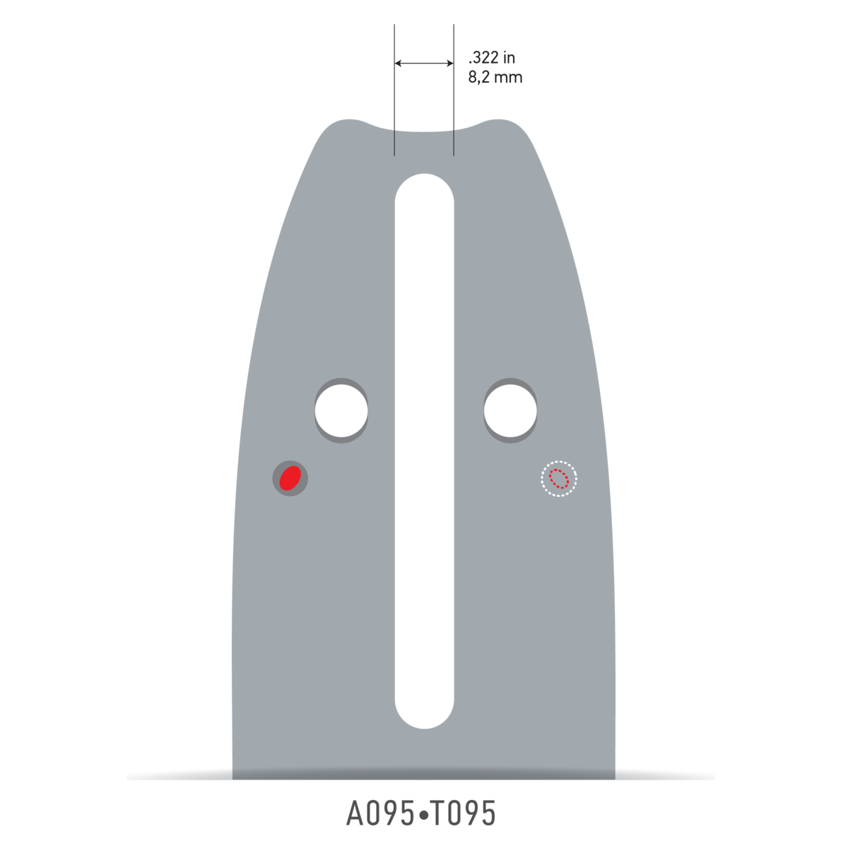 Oregon AdvanceCut™ Guide Bar, 0SXEA095 - 3/8" Pitch (LP) / .050" Gauge