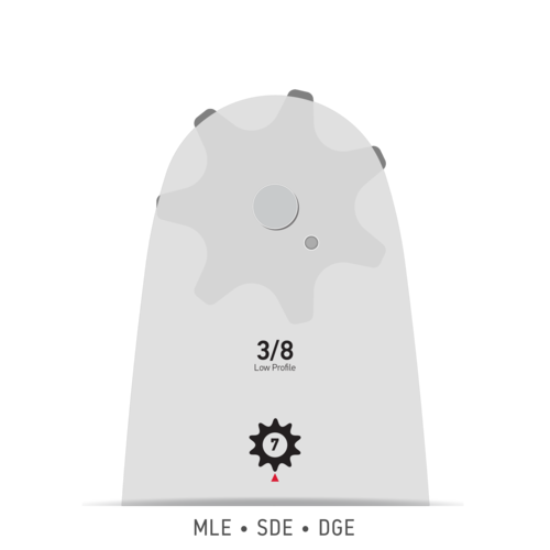 Oregon SINGLE RIVET Guide Bar, 0SDEA041 - 3/8" Pitch (LP) / .050" Gauge