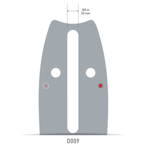 Oregon PowerCut™ Guide Bar, 0RNDD009 - 3/8" Pitch / .050" Gauge (D009 - Husky Large Mount)