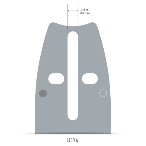 Oregon PowerCut™, Guide Bar, RNDD176, 3/8 Pitch, 050 Gauge,