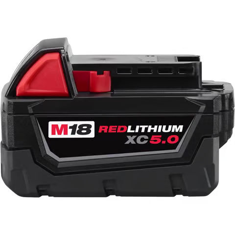Milwaukee M18 RedLithium XC5.0 5 Ah Lithium-Ion Battery Pack 1 pc 48-11-1850