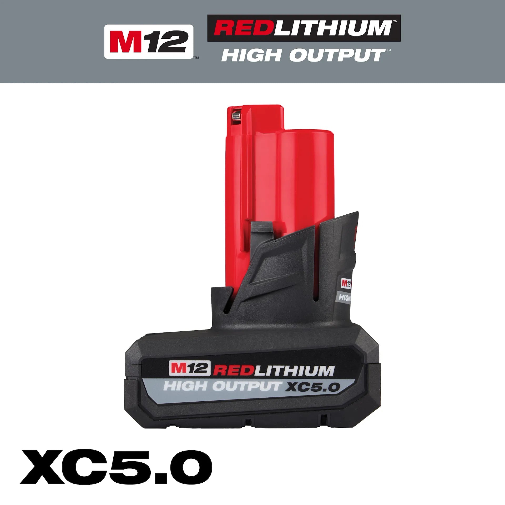 Milwaukee M12 12-Volt Lithium-Ion XC High Output 5.0 Ah Battery 48-11-2450