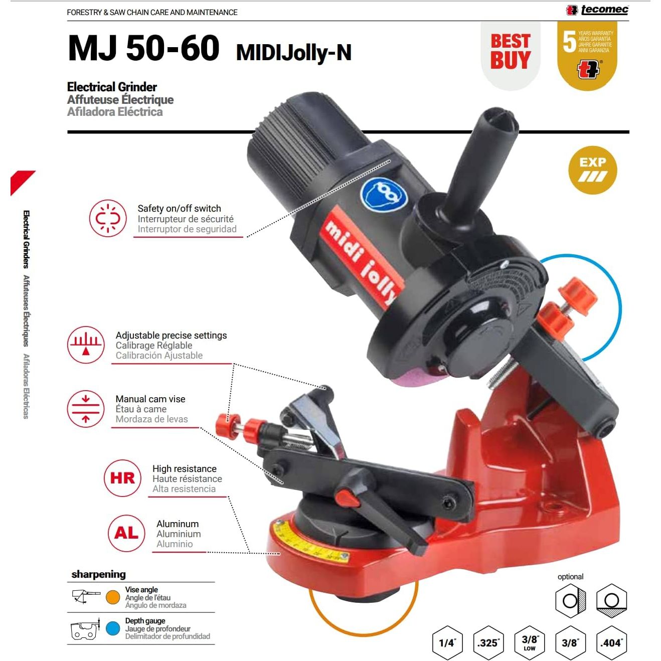 Tecomec midi jolly Electric Sharpener - MJ 50-60
