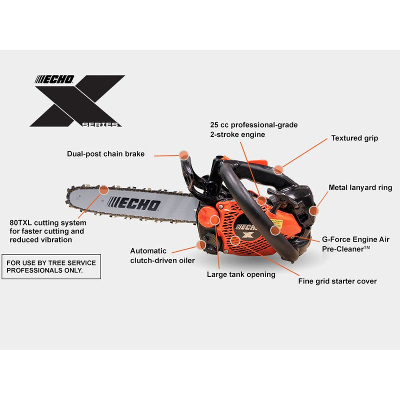 Echo CS-2511TN Professional Top Handle Chain Saw With Nano Style Bar & Chain - 25.0 CC - 1.49 HP*