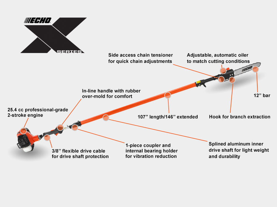 Echo PPT-2620H X Series Power Pruner - Telescoping