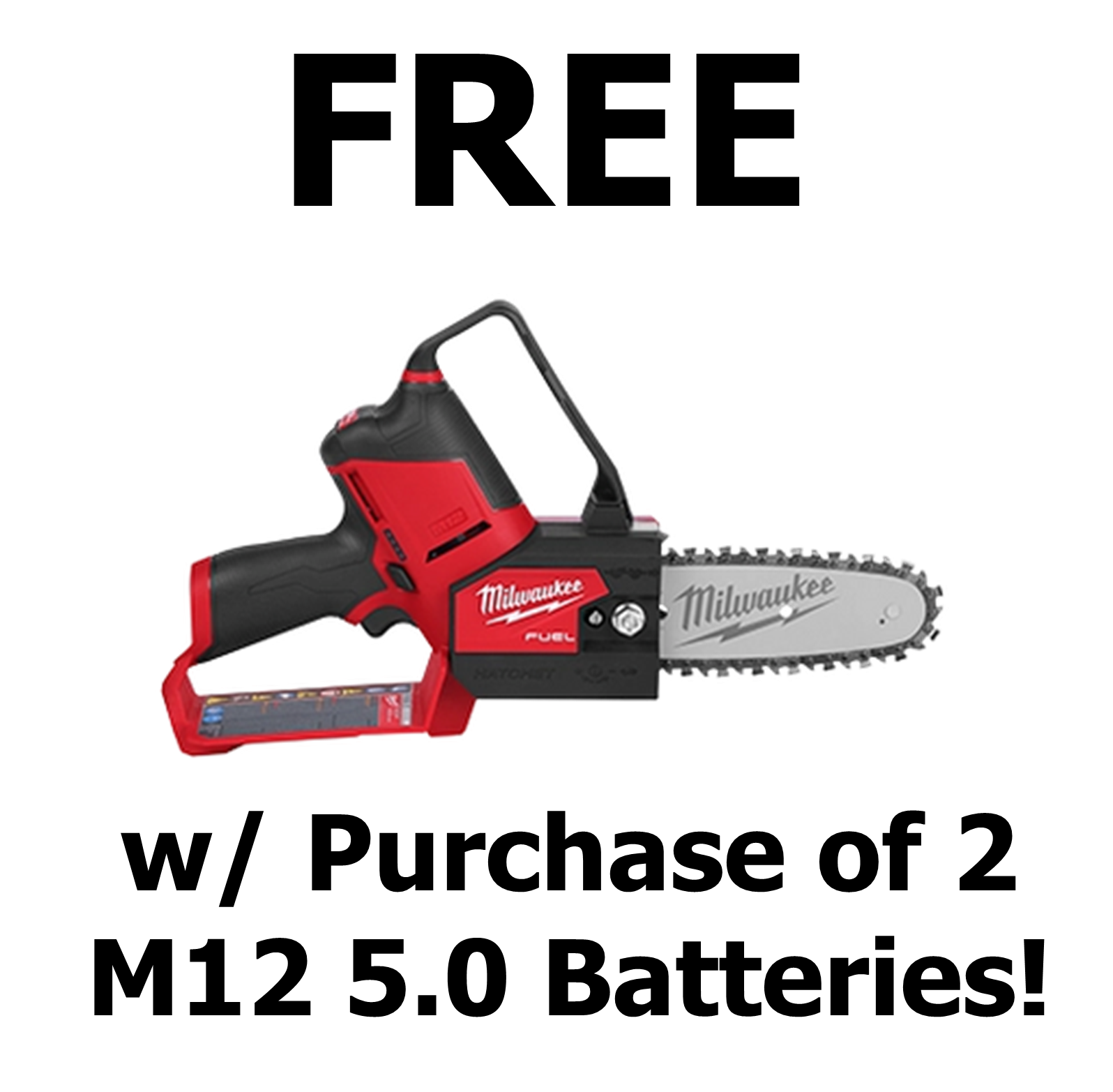 Milwaukee M12 FUEL 6 in. HATCHET 12V Lithium-Ion Brushless Cordless Battery Pruning Saw 2527-20 (Tool-Only)