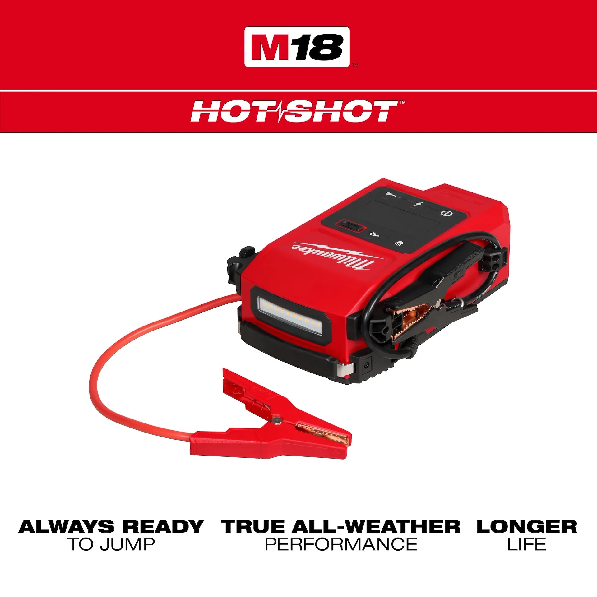Milwaukee M18 18V Lithium-Ion Cordless 2000 Peak Amp HOTSHOT Jump Starter (Tool-Only)