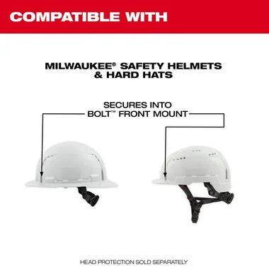 clear coat for motorcycle helmets Milwaukee BOLT Eye Visor Clear Dual Coat Lens Compatible with Safety H