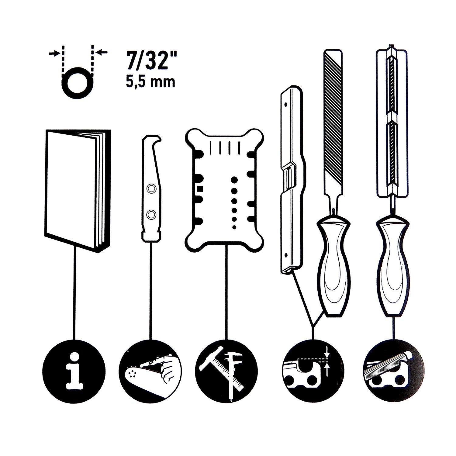 Oregon Pro Chainsaw Sharpening Kit 7/32in. Dia. Model Number