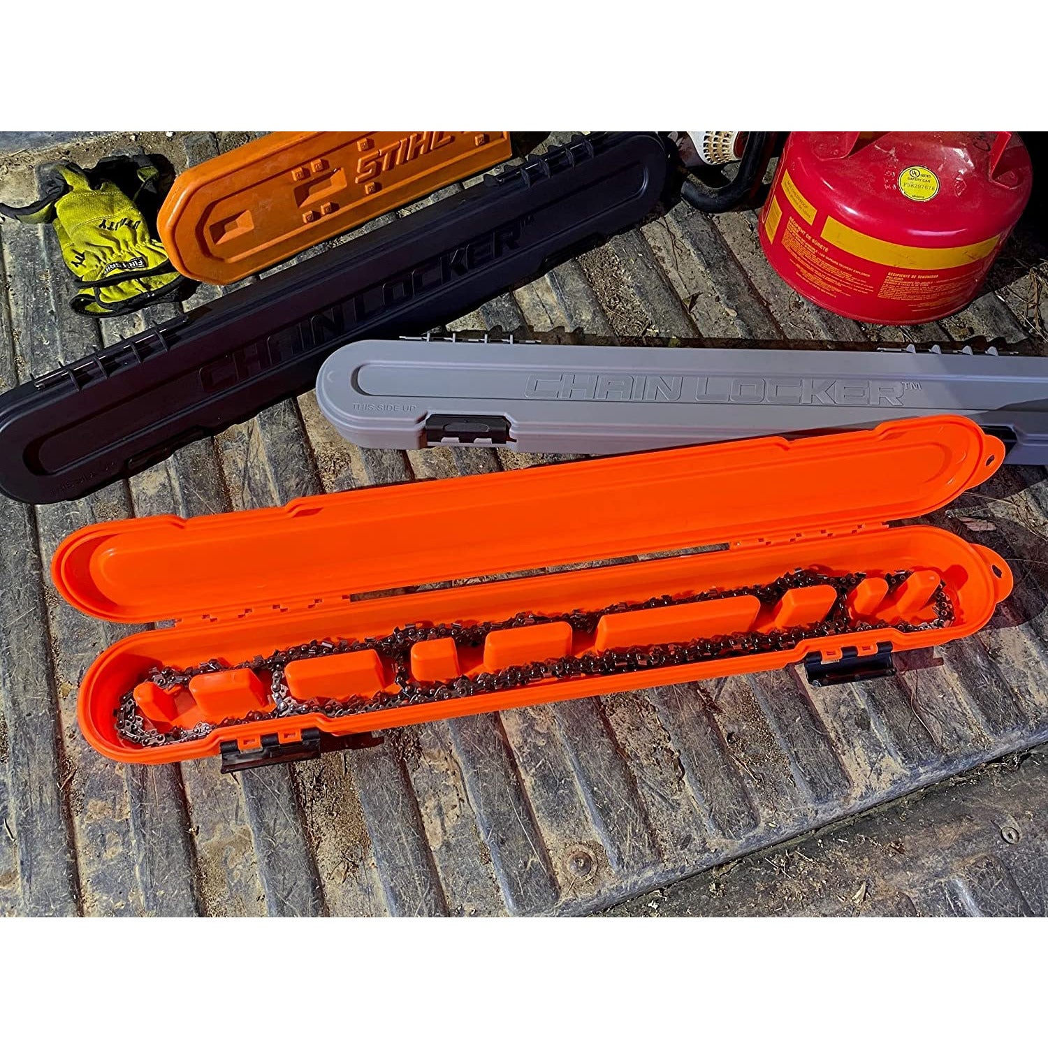 Chain Locker Original Chainsaw Chain Storage Case Orange Organization Box Universal