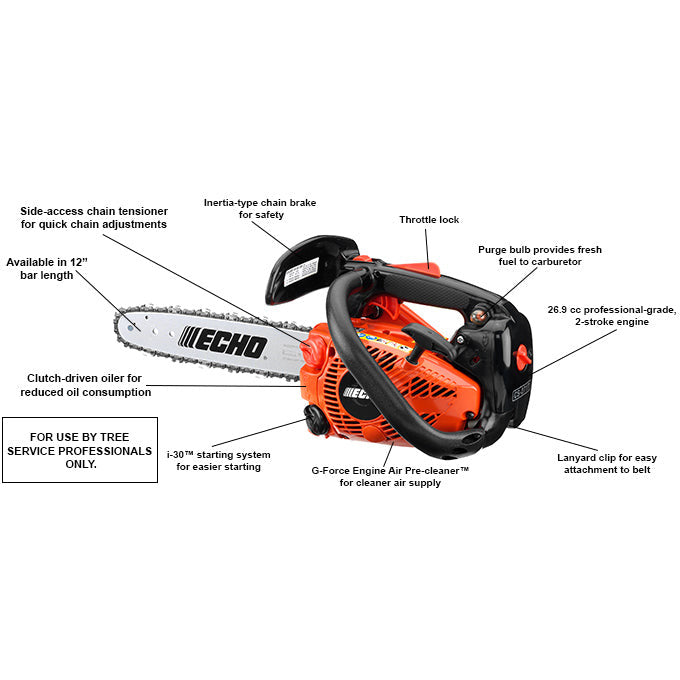Echo CS-271T Professional Top Handle Chain Saw - 26.9 CC - 1.43 HP*