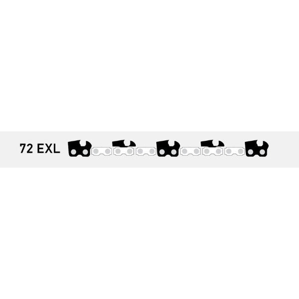 OREGON 72EXL Saw Chain (.050 Gauge - 3/8 Pitch - Full Chisel / Standard Sequence)