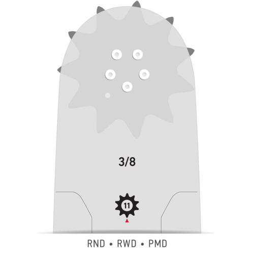 Oregon PowerCut™ Guide Bar,  0RNBK095 - .325" Pitch / .050" Gauge