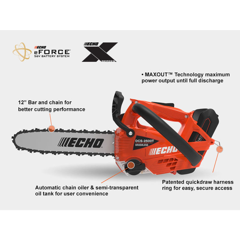 Echo eFORCE Cordless 56 Volt Chainsaw - DCS-2500T